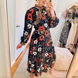 NEW Hunter Bell NY Floral Leopard Print Dress 4